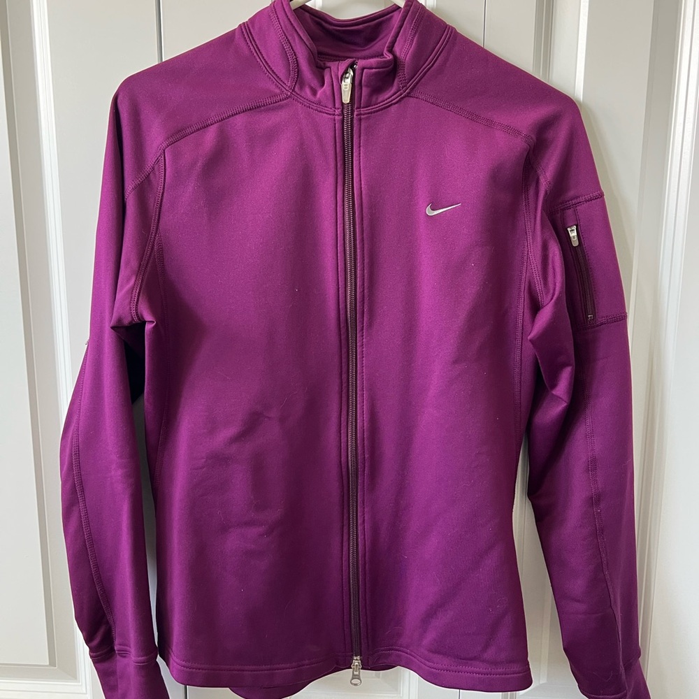 Nike Purple Utility Jacket with Mock Neck and Full Zipper